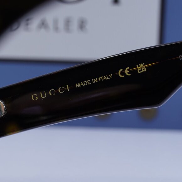 Gucci GG1429O 002 Square Eyeglasses 54mm - Dark Havana - Picture 8 of 12